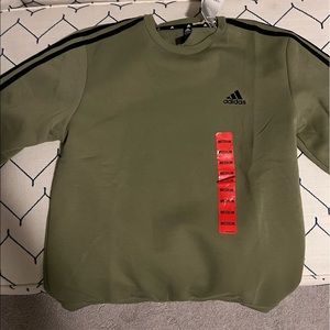 Adidas 3 stripes crew neck sweatshirt